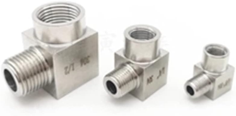 Hose Adapter,Tap Connector,1/8' 1/4' 3/8' 1/2' 3/4' 1' BSP 304 Stainless Steel Elbow High Pressure Resistant Pipe Fitting Connector-Male to Male,1'(1,Male to Male)