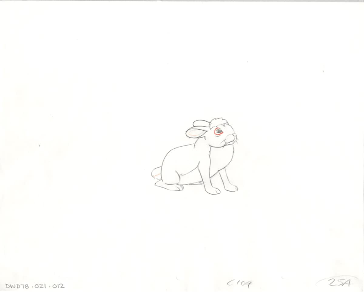 Watership Down 1978 Production Animation Cel Drawing with Linda Jones Enterprise Certificate of Authenticity 021-012