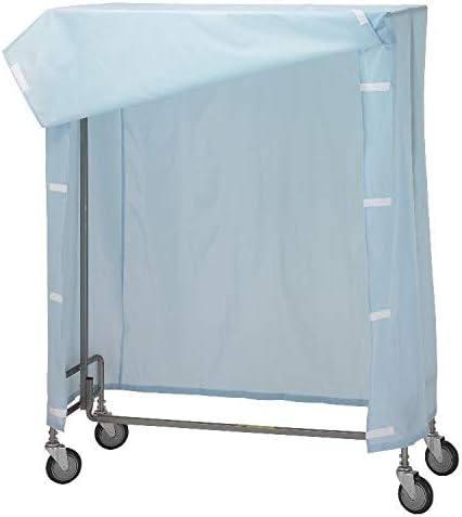R&B Wire Products 752LTB Cover Kit for 722 Garment Rack Light Blue - 72 x 40 x 62 in.