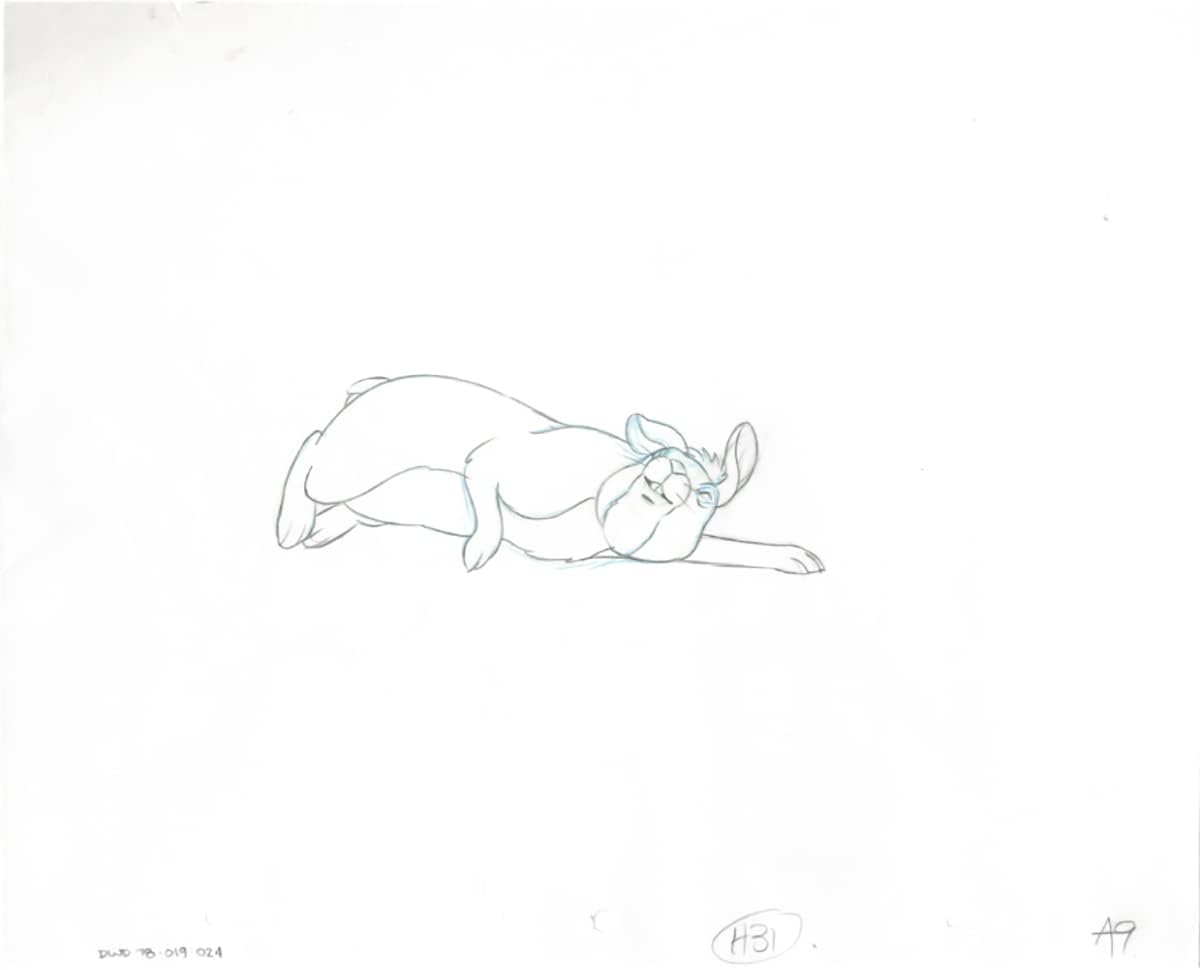 Watership Down 1978 Production Animation Cel Drawing with Linda Jones Enterprise Certificate of Authenticity 019-024