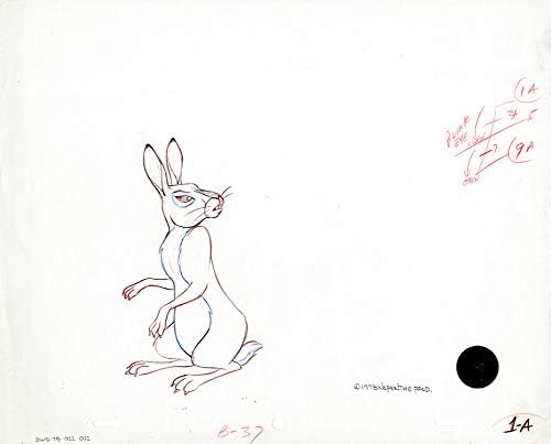 Watership Down 1978 Production Animation Cel Drawing with Linda Jones Enterprise Certificate of Authenticity 022-22