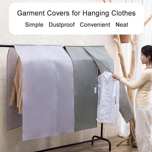 Premium Dustproof Garment Bags - Protective Clothes Covers for Travel & Home Storage, Perfect for Wardrobe & Hanging Rack, Keep Clothes Fresh, Safe & Organized