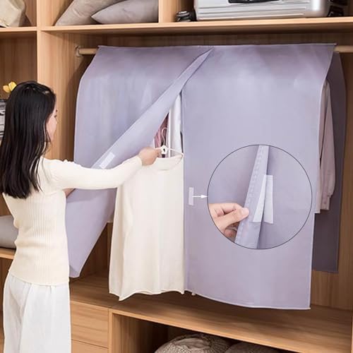 Premium Dustproof Garment Bags - Protective Clothes Covers for Travel & Home Storage, Ideal for Wardrobe & Hanging Rack, Keep Clothes Fresh & Protected