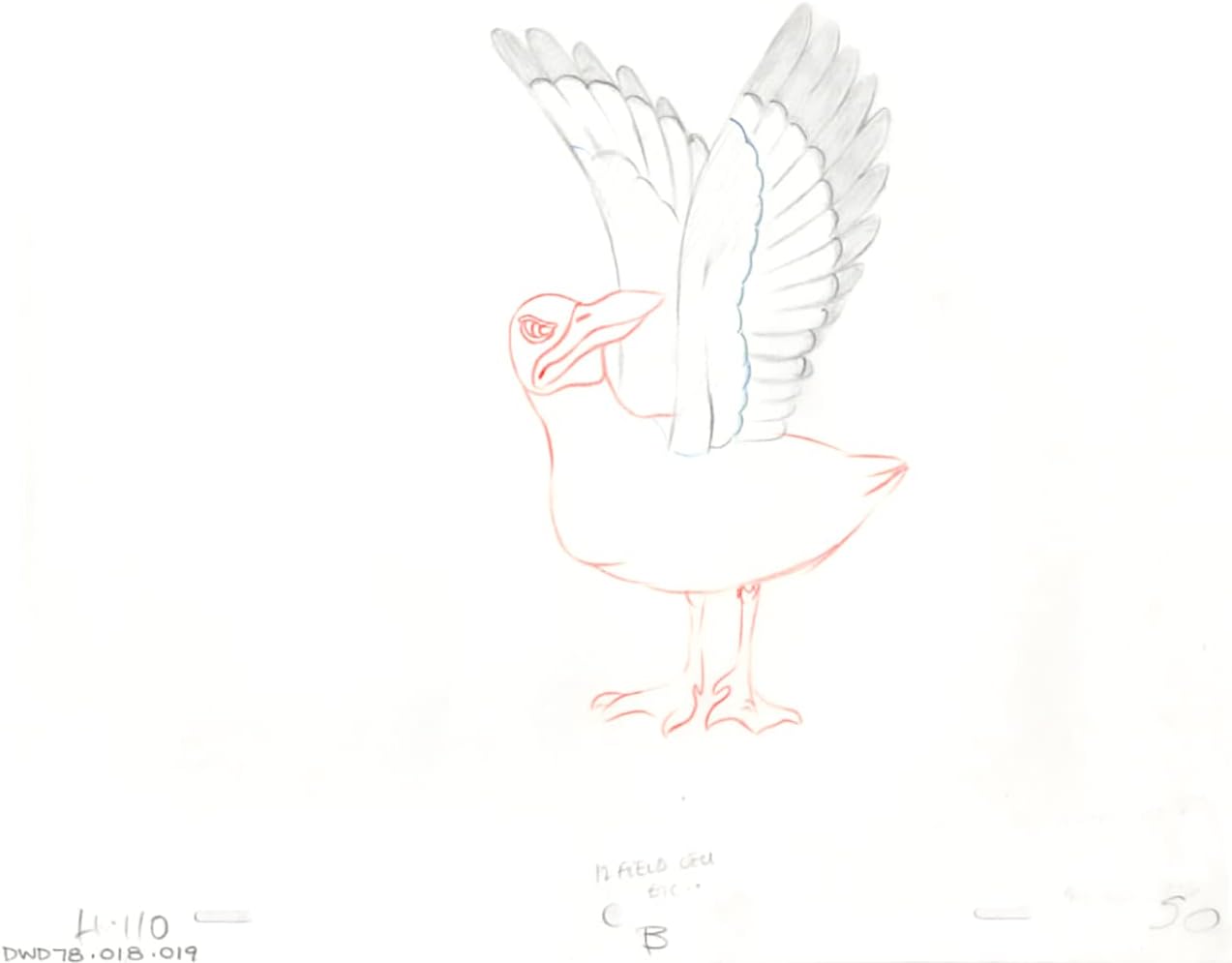 Watership Down 1978 Production Animation Cel Drawing with Linda Jones Enterprise Seal and Certificate of Authenticity 18-19
