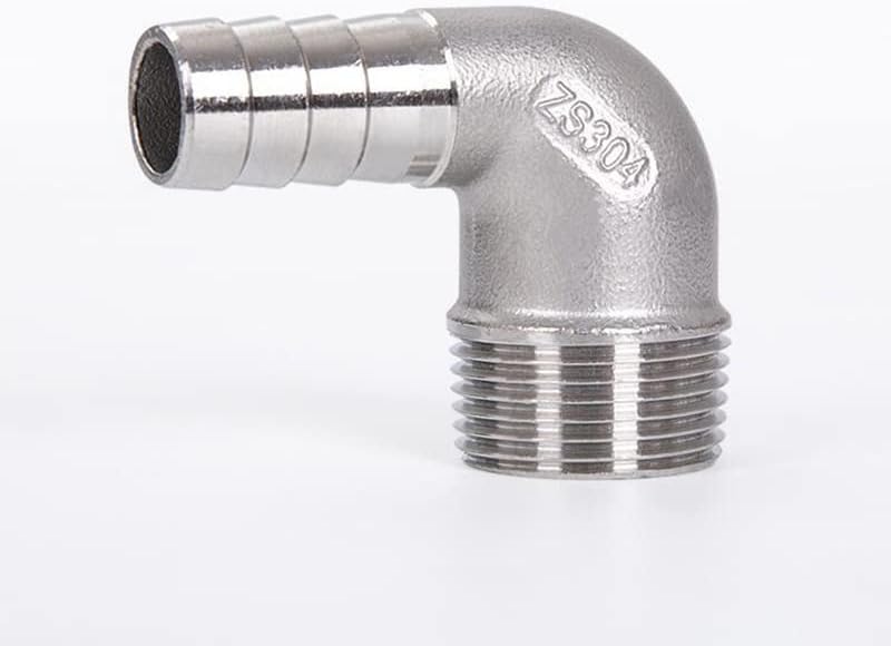 Hose Adapter,Tap Connector,1/8'' - 2'' BSP Male Thread x Barb Hose Tail 304 Stainless Steel Elbow Water Pipe Fitting SS304 Reducer Joint Connector-50mm,2'(36893,40mm)