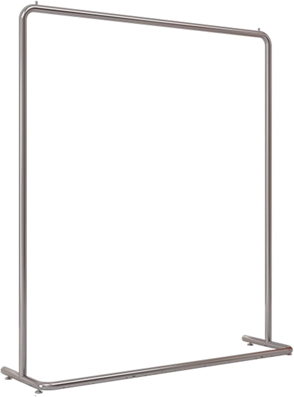 Garment Rack Heavy Duty Clothes Rail With U-shaped Base, Silver Stainless Steel Clothing Rack For Hanging And Displaying Clothes, Single Rod Coat Rack For Bedrooms And Boutiques(Size:100X40X130CM)