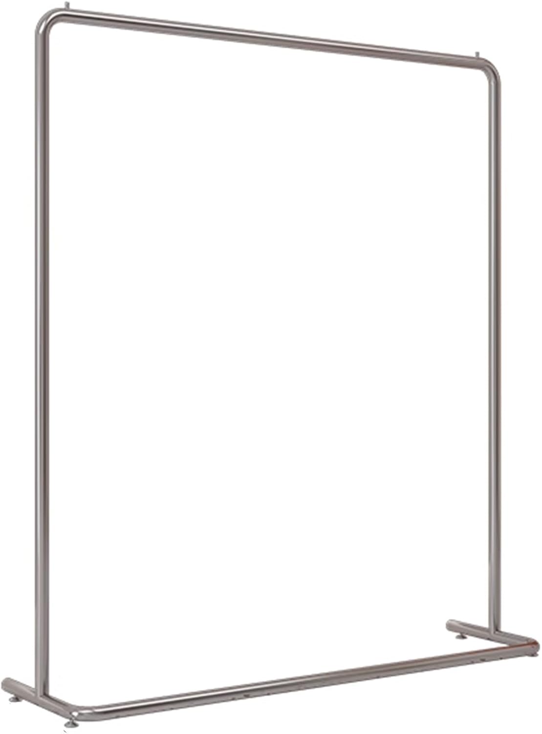 Garment Rack Heavy Duty Clothes Rail With U-shaped Base, Silver Stainless Steel Clothing Rack For Hanging And Displaying Clothes, Single Rod Coat Rack For Bedrooms And Boutiques(Size:100X40X130CM)