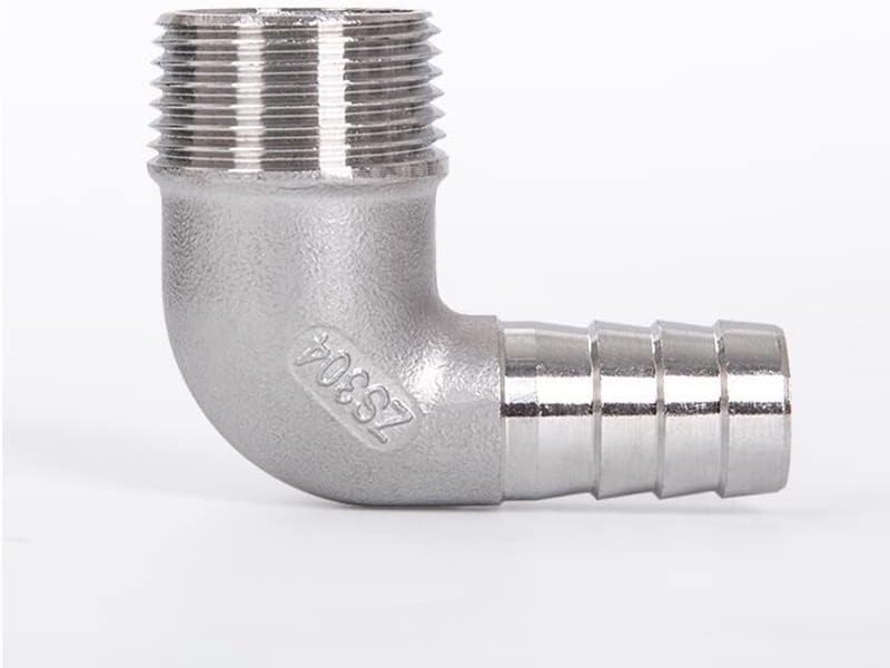 Hose Adapter,Tap Connector,1/8'' - 2'' BSP Male Thread x Barb Hose Tail 304 Stainless Steel Elbow Water Pipe Fitting SS304 Reducer Joint Connector-50mm,2'(36893,40mm)