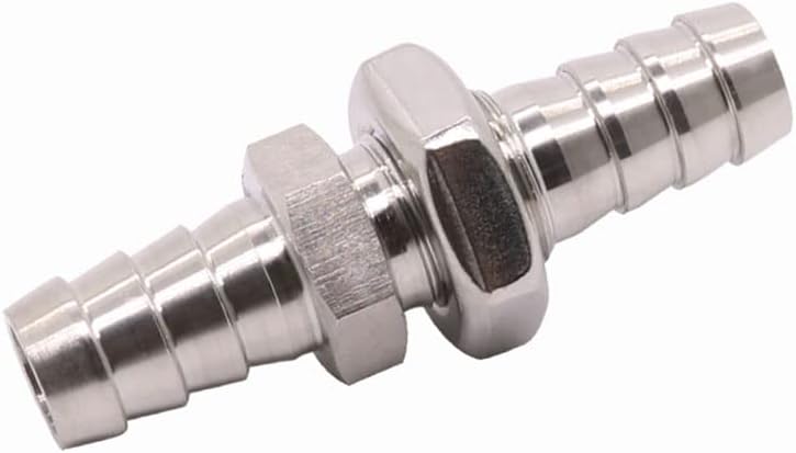 Hose Adapter,Tap Connector,304 Stainless Steel Bulkhead Hosetail Pipe Fitting Hose Barb Connector Water Gas Fuel Panel Install(32mm)