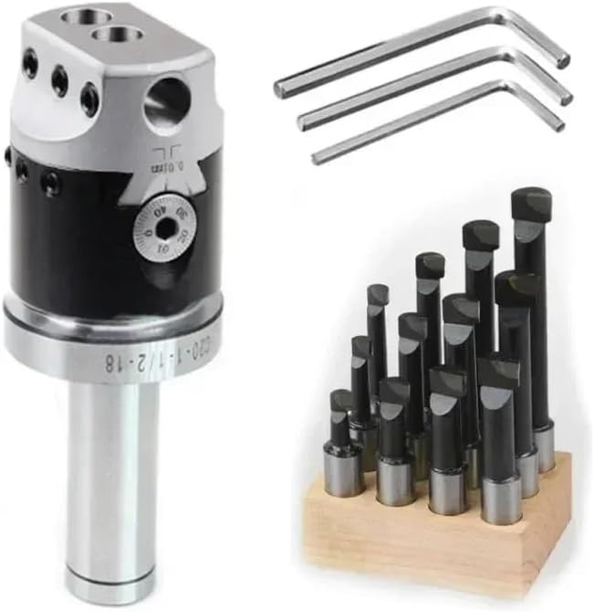 A Set MT2MT3MT4 C20C25 BT30BT40 NT30 NT40 R8M10M12M16 + F13inch 75 Boring Head 18mm Boring Bar for Milling Machine Tool(No Boring Rod,MTA2-F1-18)