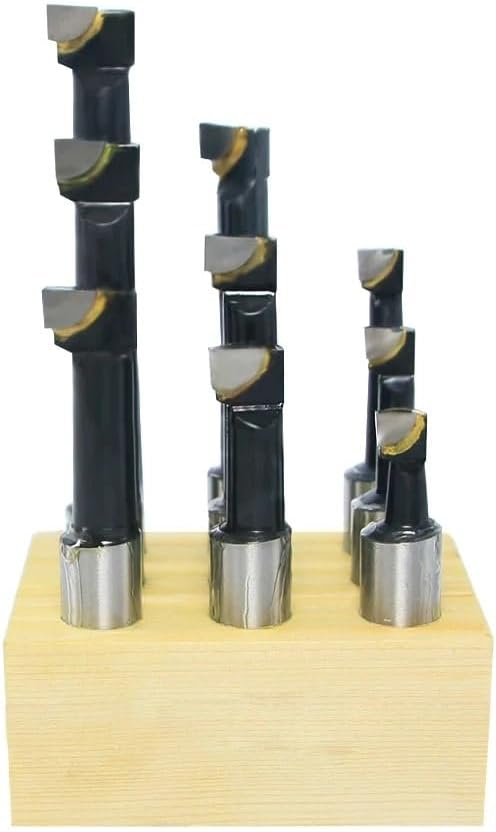 SRCGG 1pc F1 Boring Hole Boring Bar Set Tungsten Carbide Bar Boring Head MT2 MT3 MT4 R8 BT NT Boring Bar Set Boring Device F1 Boring Tool(18mm-12pcs (Set))
