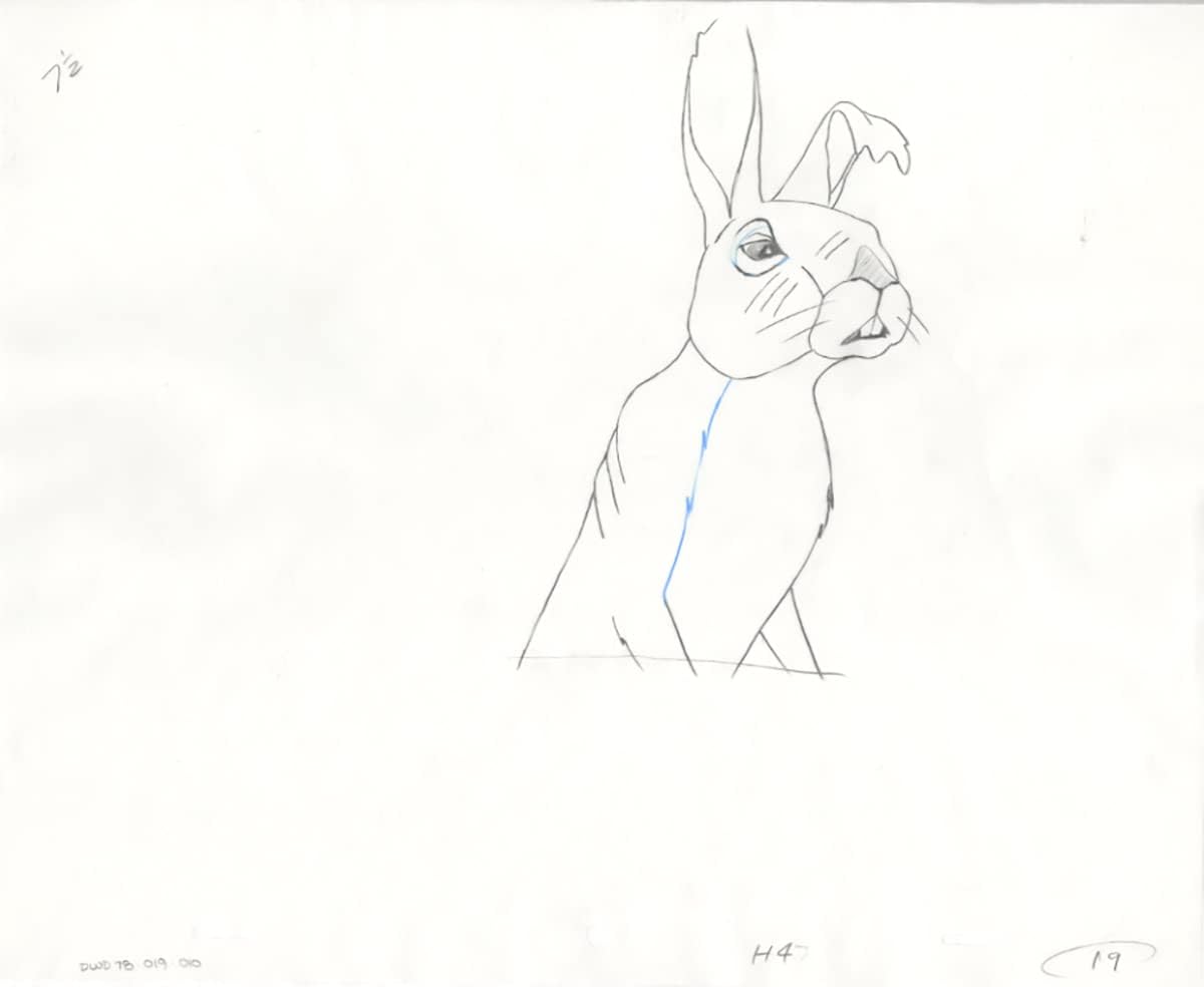 Watership Down 1978 Production Animation Cel Drawing with Linda Jones Enterprise Certificate of Authenticity 019-010