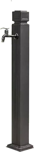 Floor Mounted Faucet Outdoor Water Pipe Vertical Fountain Irrigation Column,Outdoor Garden Water Column Faucet - Freestanding 304 Stainless Steel Fountain Tap with Copper Spout, Ideal for Pa