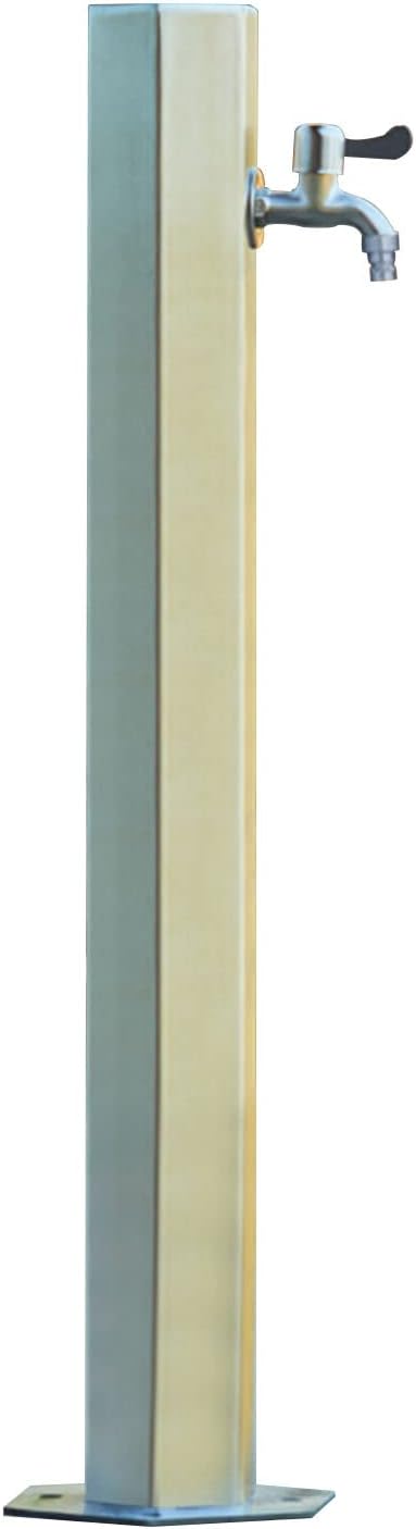 Floor Mounted Faucet Outdoor Water Pipe Vertical Fountain Irrigation Column,Stainless Steel Outdoor Vertical Garden Water Column with Multifunctional Fountain Faucet