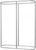 Oval Freestanding Clothes Rack, Heavy Duty Garment Rack, Stainless Steel Clothing Store Display Rack for Hanging Clothes, Bold Double Row Storage Rack