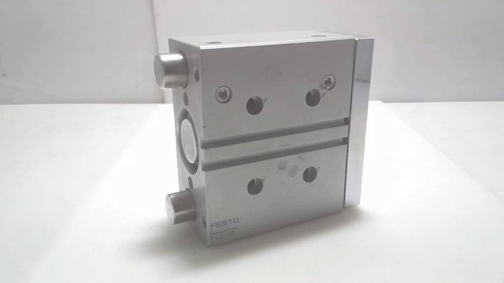 FESTO DFM-40-50-P-A-GF (170865), 0.8 M/S MAX. SPEED, 1.5-10 BAR, 40 MM BORE, 50 MM STROKE, DFM SERIES, DOUBLE-ACTING, ELASTIC CUSHIONING RINGS/PADS AT BOTH ENDS, G1/8 PNEUMATIC CONNECTION, GUIDED DRIV