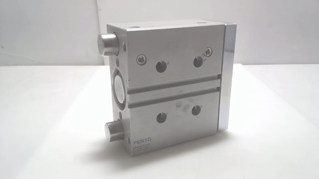 FESTO DFM-40-50-P-A-GF (170865), 0.8 M/S MAX. SPEED, 1.5-10 BAR, 40 MM BORE, 50 MM STROKE, DFM SERIES, DOUBLE-ACTING, ELASTIC CUSHIONING RINGS/PADS AT BOTH ENDS, G1/8 PNEUMATIC CONNECTION, GUIDED DRIV