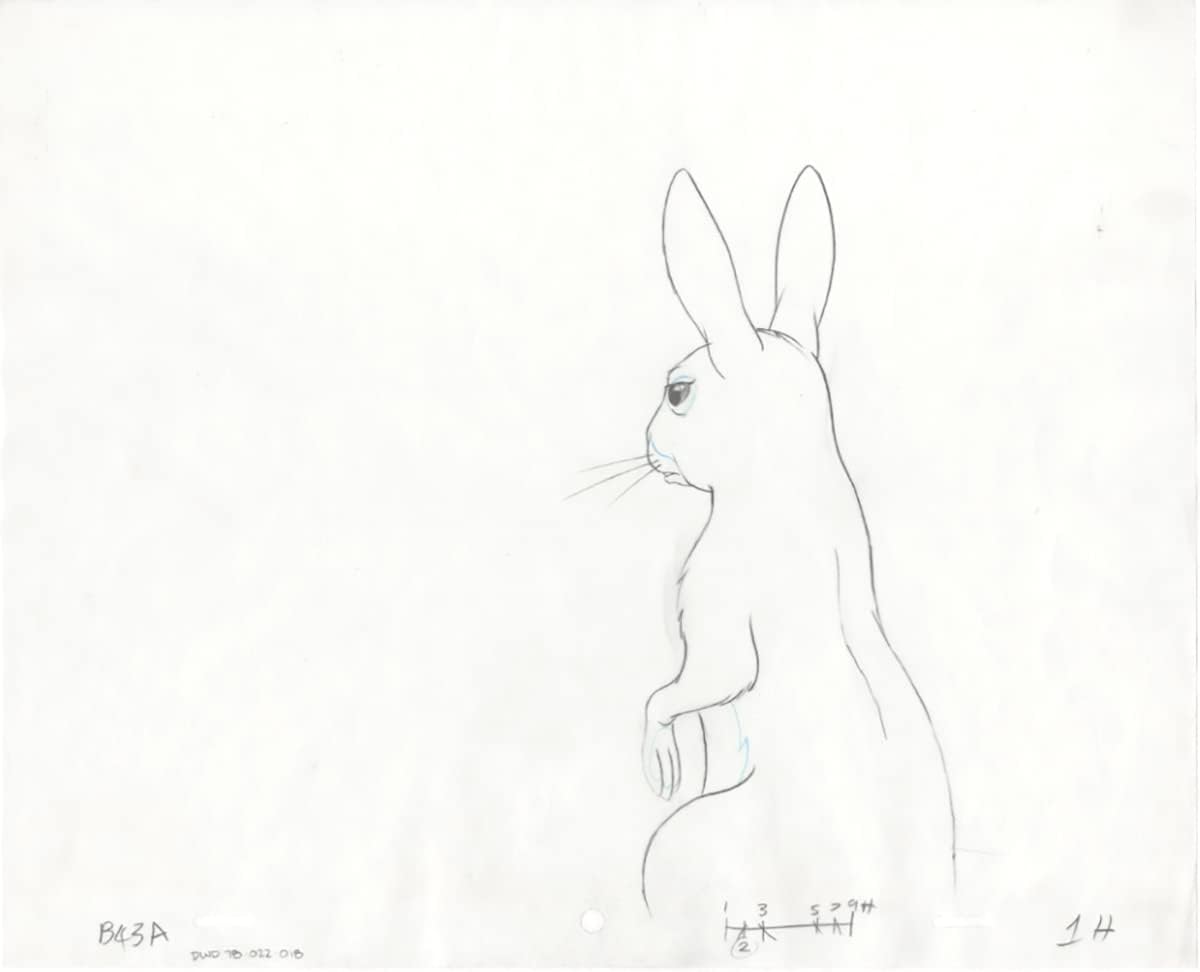 Watership Down 1978 Production Animation Cel Drawing with Linda Jones Enterprise Certificate of Authenticity 022-018