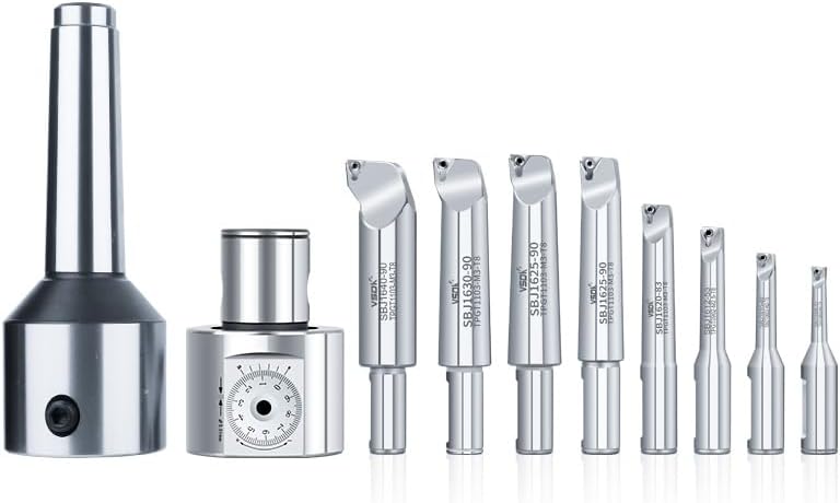 1pc Precision NBJ16 Boring Head System+BT30 M12 Holder +8pcs 16mm Boring Bar Boring Rang 6-51mm Boring Tool Set(BT50 Tool Holder)