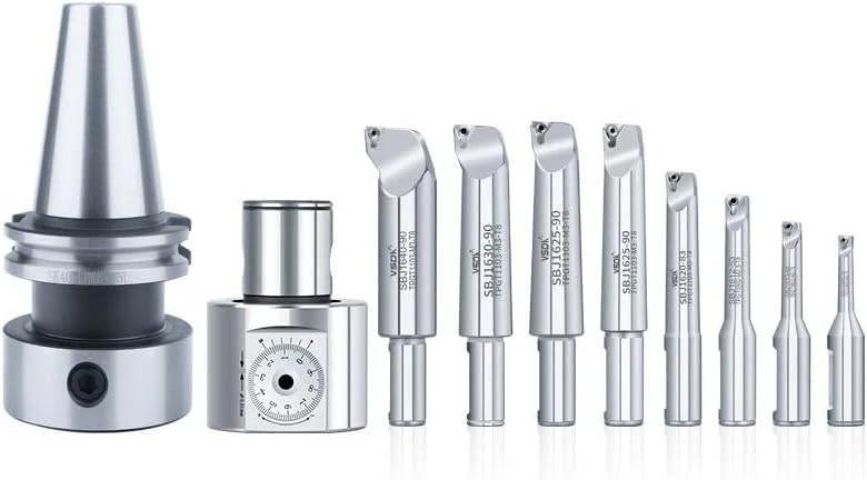 1pc Precision NBJ16 Boring Head System+BT30 M12 Holder +8pcs 16mm Boring Bar Boring Rang 6-51mm Boring Tool Set(BT40-NBJ16)