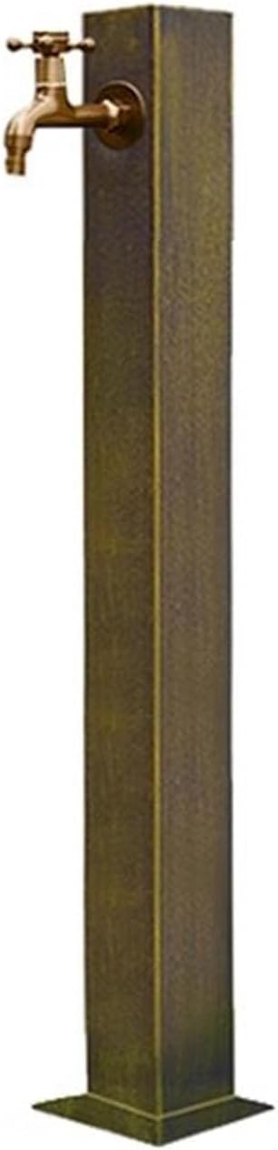 Antique Outdoor Faucet Post with Copper Tap, 304 Stainless Steel Hose Stand, Decorative Garden Water Column Extender for Backyard and Farm Use