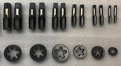 BSP/BSPP (British Standard Pipe) Tap and Die Set - 18 Piece