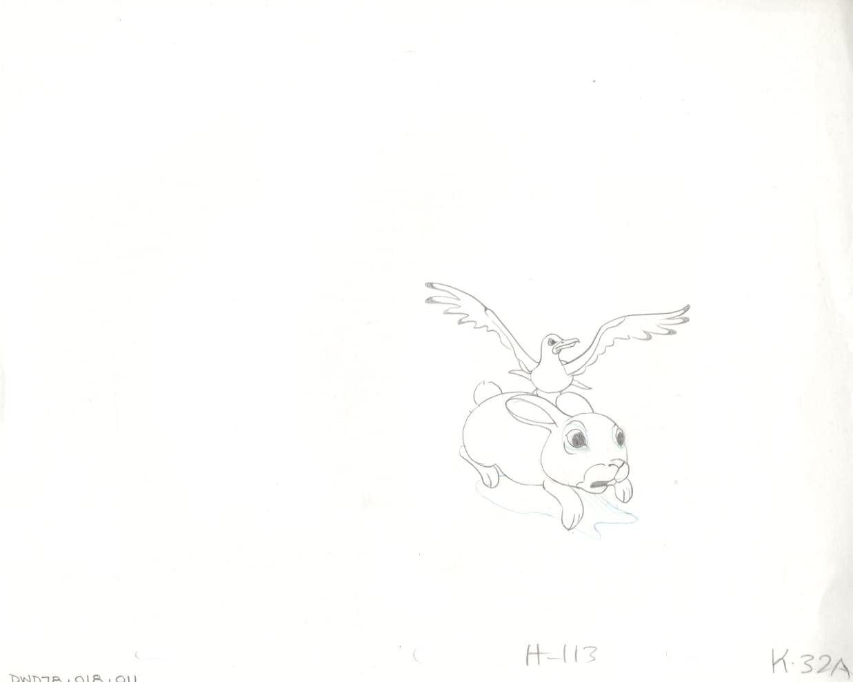 Watership Down 1978 Production Animation Cel Drawing with Linda Jones Enterprise Certificate of Authenticity 018-11