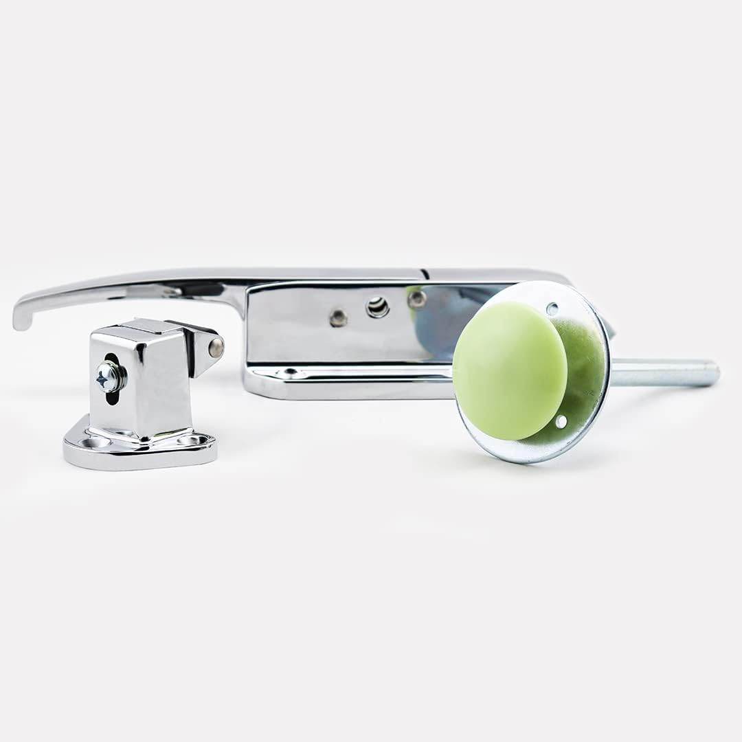 Kason Complete Latch Kit - Kason 58 - Flush Mount with 1/8' to 1/4' Flush Strike Offset - Chrome Finish - Door Closer