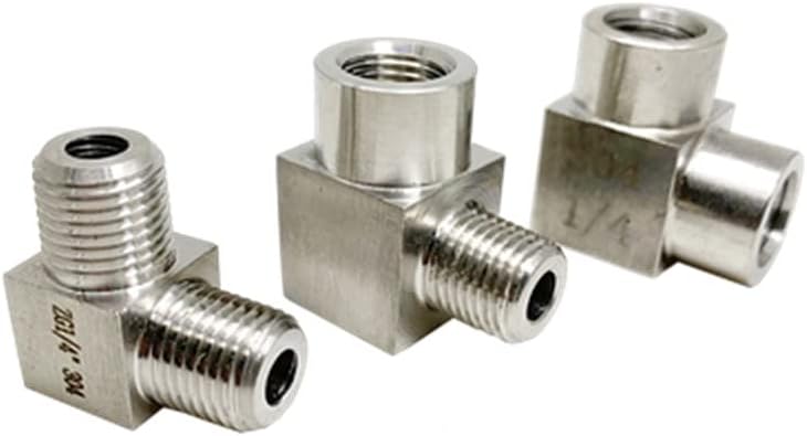Hose Adapter,Tap Connector,1/8' 1/4' 3/8' 1/2' 3/4' 1' BSP 304 Stainless Steel Elbow High Pressure Resistant Pipe Fitting Connector-Male to Male,1'(1,Male to Male)