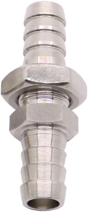 Hose Adapter,Tap Connector,304 Stainless Steel Bulkhead Hosetail Pipe Fitting Hose Barb Connector Water Gas Fuel Panel Install(32mm)