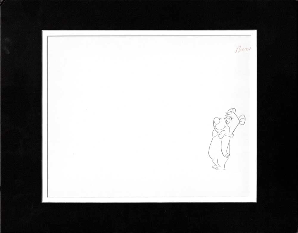 Yogi Bear Boo Boo Production Animation Cel Drawing Hanna Barbera 1970s Signed? 337