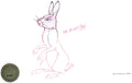 Watership Down 1978 Production Animation Cel Drawing with Linda Jones Enterprise Certificate of Authenticity 015-010