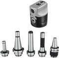 A Set MT2 MT3 MT4 C20 C25 BT30 BT40 NT30 NT40 R8 M10 M12 M16 + F1 2 Inch 50 Boring Head 12mm Boring Bar for Milling Machine Tool(No Boring Rod,MT2(M10)-F1-12)