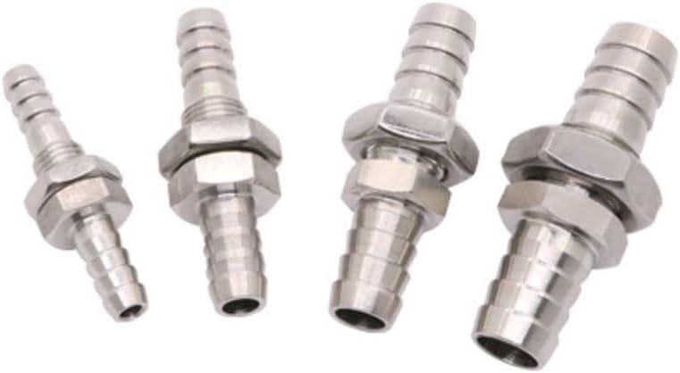 Hose Adapter,Tap Connector,304 Stainless Steel Bulkhead Hosetail Pipe Fitting Hose Barb Connector Water Gas Fuel Panel Install(32mm)