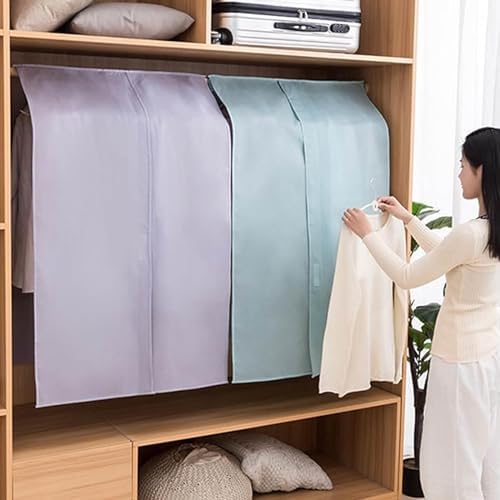 Premium Dustproof Garment Bags - Protective Clothes Covers for Travel & Home Storage, Ideal for Wardrobe & Hanging Rack, Keep Clothes Fresh, Clean & Protected