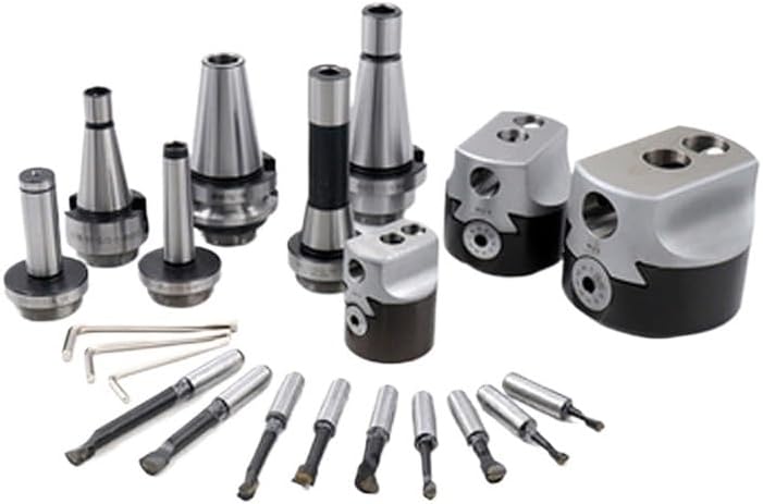 1set 2' 50mm Boring Head+1pcs Morse Holder+9pcs 12mm Boring Bar for CNC Lathe Bored Boring Tool Set(MT4-(F1 50)-9pcs)