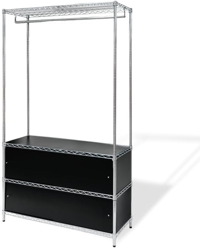 Shelving Inc. 18' d x 48' w x 84' h Wire Closet Shelving with Enclosures, Weight Capacity 800 lbs Per Shelf, Evenly Distributed