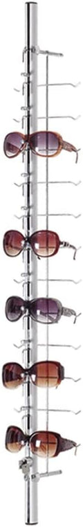 8pcs Sunglass Retail Display Stand Eyewear Display Wall Mount Glasses Holder Display Stand 12 Pairs Sunglasses Rack Holder Glasses Display Stand Lockable Eyeglasses Display Rod for Multiple Glasses