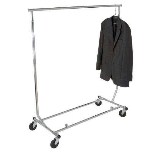 Only Garment Racks True Commercial Grade Rolling Racks Designed with Solid'One Piece' Top Rails (Economically Sold in a Set of 2 Racks)