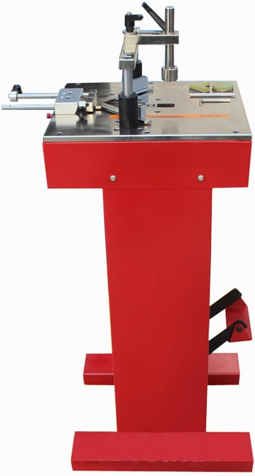 Picture Framing Machine Iron Commercial Foot Pedal Corner Nailer Wood Corner Joining Frame Machine Manual Framing Tool V-Nail 7, 10, 12, 15mm for Picture Frames