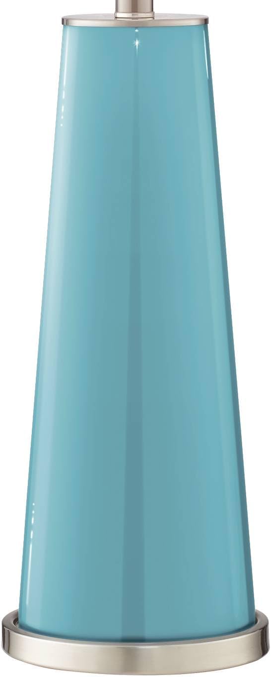 Color + Plus Leo 29 1/2' Nautilus Blue Glass Table Lamps Set of 2