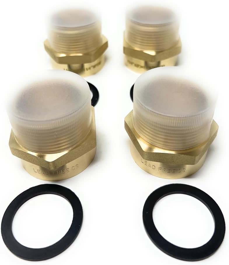 G Thread (British BSPP) Female to NPT Thread Male Pipe Fitting Adapter - Lead-Free (1 1/4' x 1 1/4' (4 Pieces))