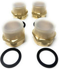 G Thread (British BSPP) Female to NPT Thread Male Pipe Fitting Adapter - Lead-Free (1 1/4' x 1 1/4' (4 Pieces))