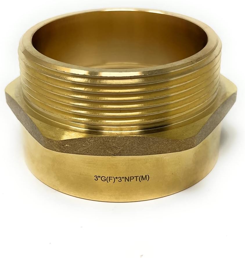 G Thread (British BSPP) Female to NPT Thread Male Pipe Fitting Adapter - Lead-Free Adapter (Two, 3 inch)