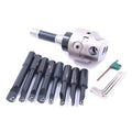 HHIP 1001-0205 Indexable Tool Set with 3 Boring Head, R8 Shank and 8 Boring Bars
