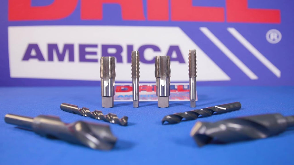 Drill America POU Series 1-Inch HSS NPS Tap (National Pipe Straight) and 1-3/16-Inch HSS Drill Bit Kit