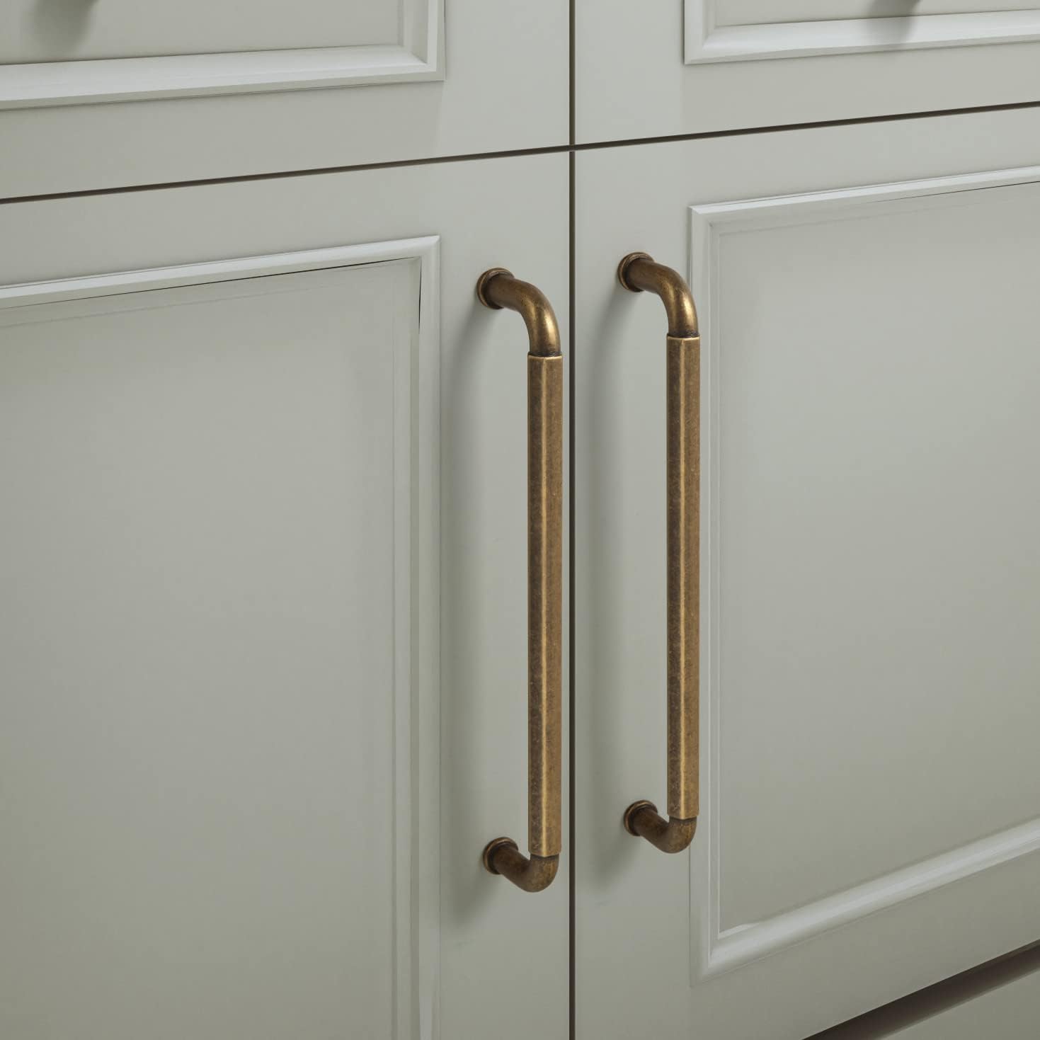 Goo-Ki 6 Pack 12-3/5 Inch （320mm） Hole Center Cabinet Pulls Antique Brass Zinc Alloy Kitchen Drawer Pulls Drawer Handles 13.05 Inch Length 2201-GT-320
