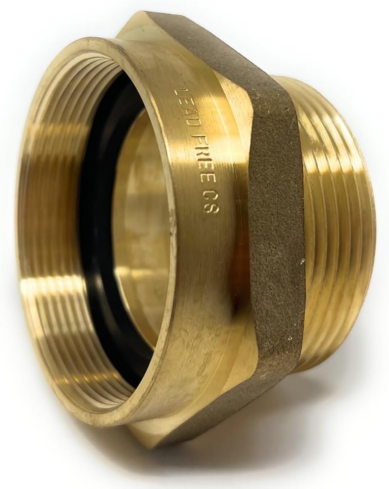 G Thread (British BSPP) Female to NPT Thread Male Pipe Fitting Adapter - Lead-Free Adapter (2 1/2' x 2 1/2' (4 Pieces))