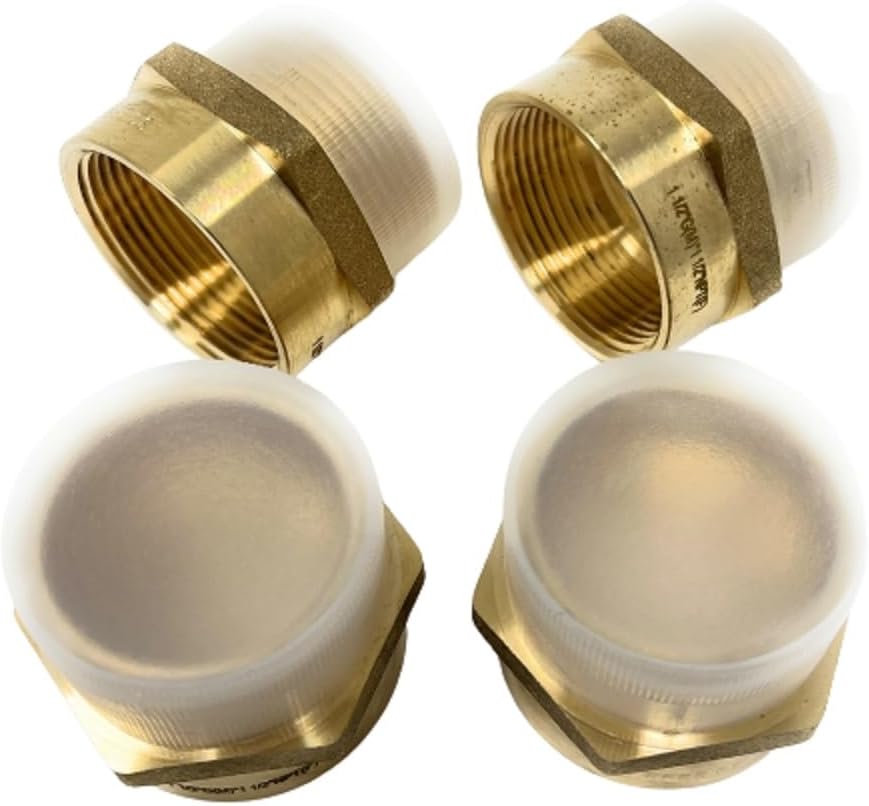 G Thread (British BSPP) Male to NPT Female Adapter - Lead-Free ((1 1/2' x 1 1/2' (4 Pieces)))