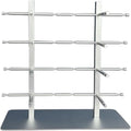 Eyeglasses Stand 8-Position Eyeglasses Display Rack Sunglasses Organizer Alloy Display Rack Eyeglasses Store Display Props Eyewear Display Rack(Silver)
